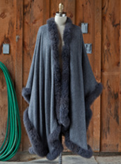 Cape with Fur Trim Thumb