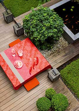 Sakura Camelia Red Tablecloth