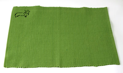 Lime Ribbed with Corgi in Black